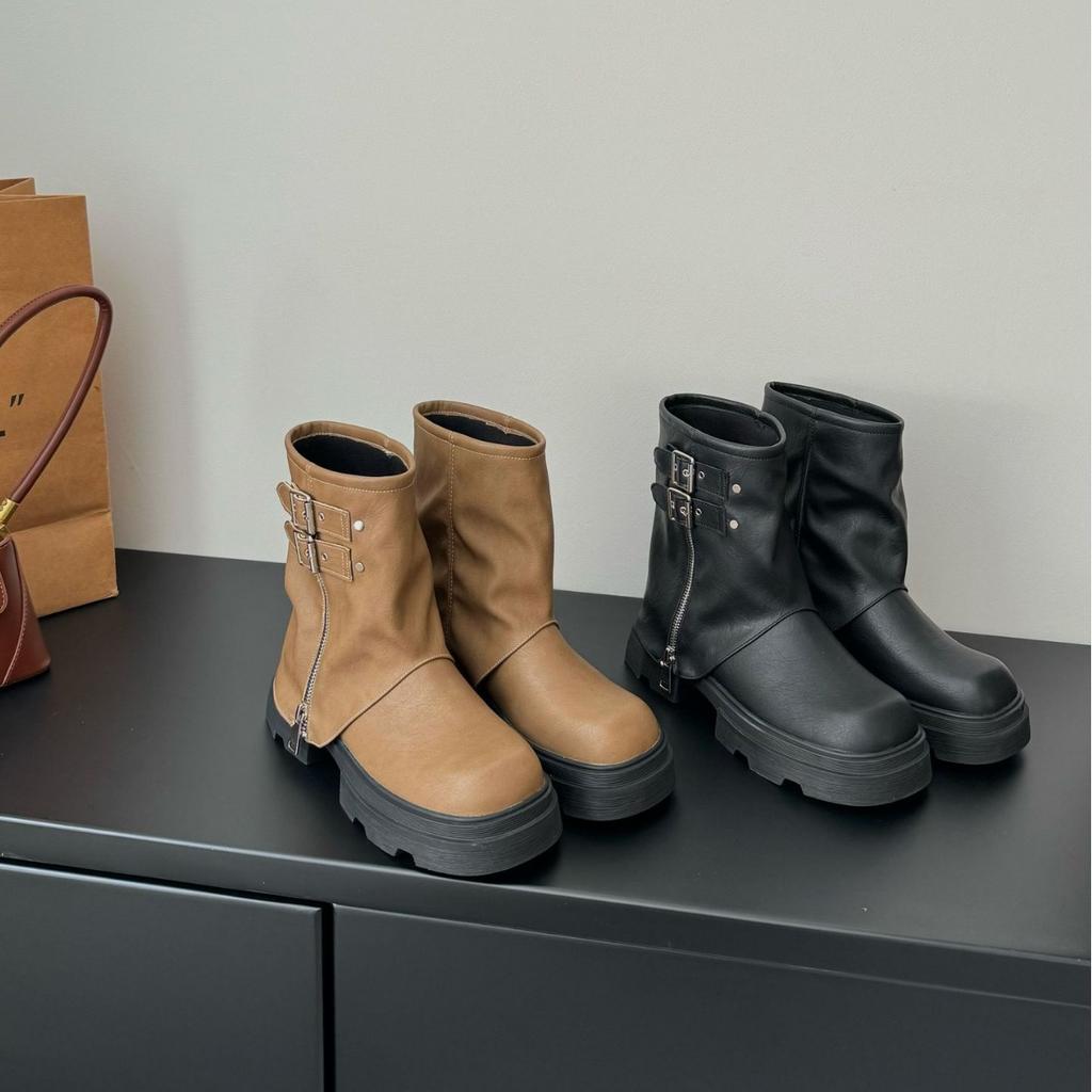 European and American Platform French British Style Retro Martin Boots Women's Boots Autumn 2025 New Trouser Short Boots