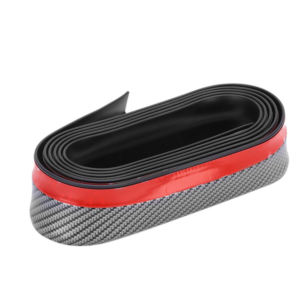 2.5m Car Front Bumper Lip Spoiler Cover Rubber Carbon Fiber Color Universal for Truck