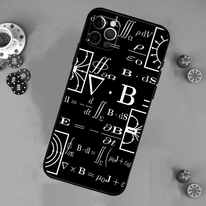 Physics Science Maths Formula Phone Case For iPhone 13 16 15 11 12 14 Pro Max 13 12 mini XR 15 16 Plus 16e Cover Funda