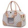 SBSGV Fashion Dog Carrier PU Leather Dog Handbag Dog Purse Cat Tote Bag Pet Cat Dog Hiking Bag, Brown, Large