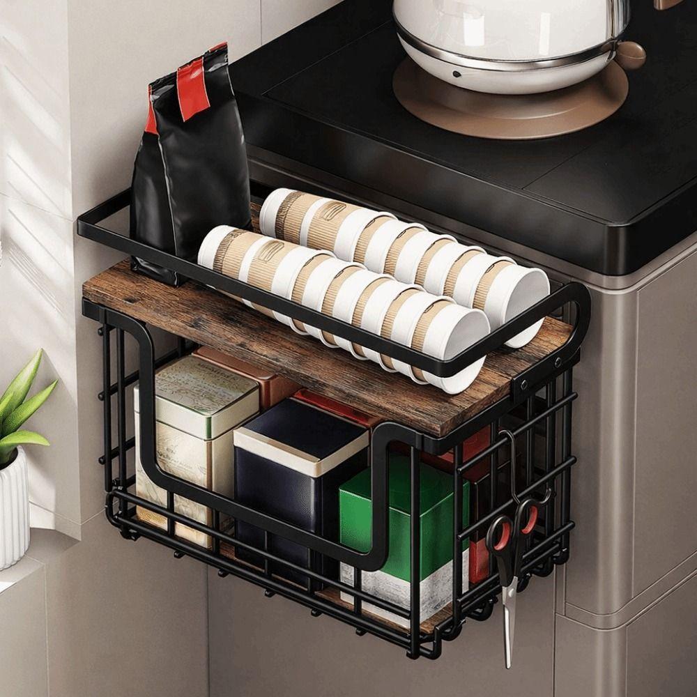 Punch Free Refrigerator Magnetic Shelf Carbon Steel Kitchen Storage Shelves for Kitchen