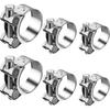 6Pcs Hose Clamp Metal Fastener Repair Clamps Tools Hardware Metal Steel T Bolt Exhaust Pipe Clips Easy to Install