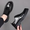 Fashion Men Oxfords Shoes Lace Up Busienss Genuine Leather Dress Shoes Outdoor Mens Casual Shoes fashionWork Shoes Men Flats
