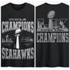 Super Bowl LX 2026 Seahawks Champion Commemorative Shirt Unisex Summer New Football Cotton Oversized T-shirts Hip Hop Streetwear Oversized Tshirt