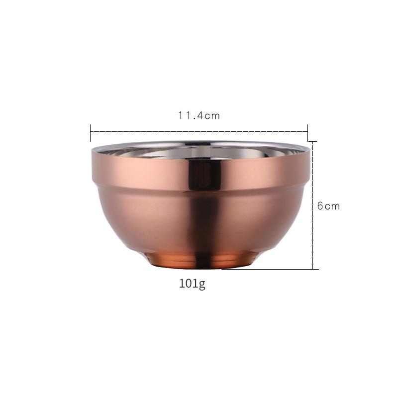 304 Stainless Steel Double-Layer Insulated Bowl for Children - Anti-Scald, Anti-Drop, Perfect for Rice and Soup
