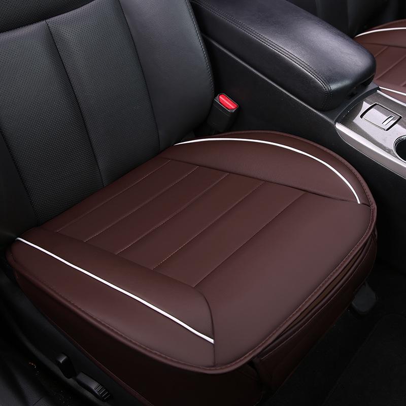 Universal Car Seat Cushion Set: Luxury Nappa Leather, All-Season, Backless Design, Fits Five Seats