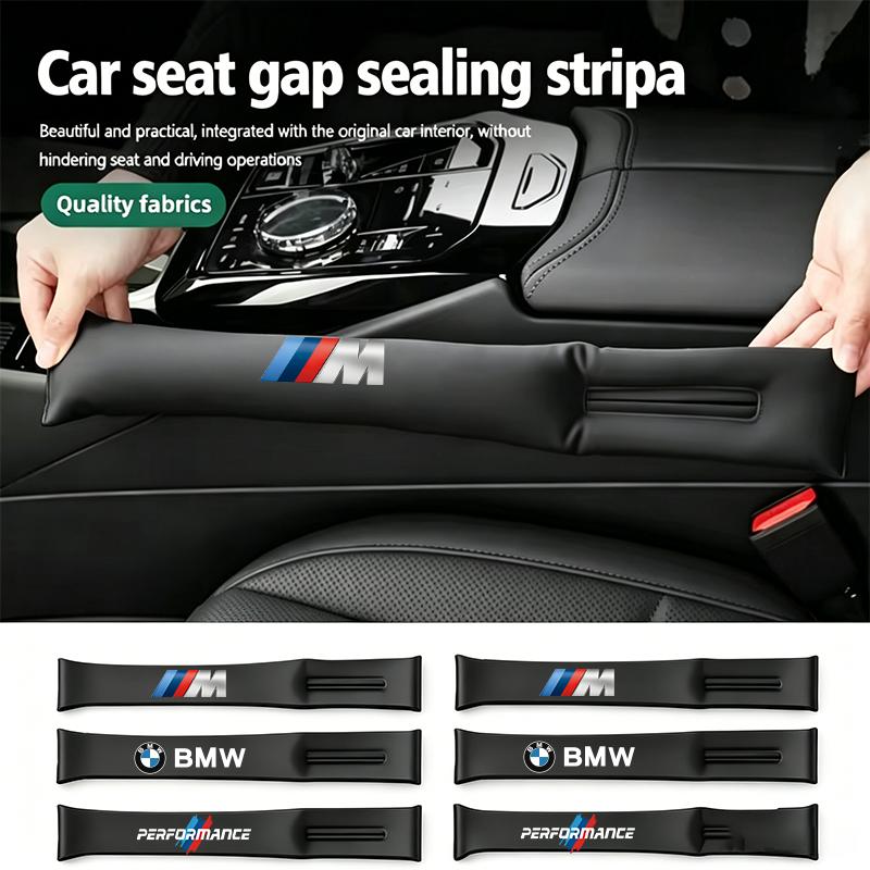 SCKS3 Leather Car Seat Gap Filler Seat Gap Leak Proof Strip For BMW Performance F30 F10 E90 E46 E60 E70 E39 E36 E87 X7 E92 E91 Sticker