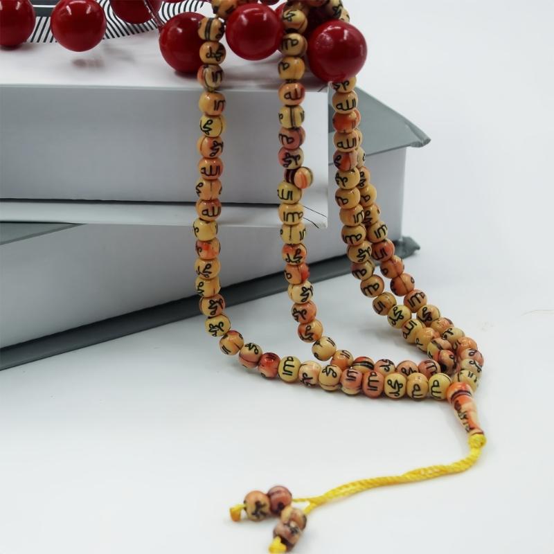 Multi-kleur Acryl Islamitische Tasbih 99 Kralen Breukbestendig Ontwerp Glad Gebedsarmband voor Spirituele Beoefening