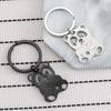 Black White Panda Stainless Steel Keychain Cute Cartoon Style Fashion Couple Friend Pendant Practical Daily Gift
