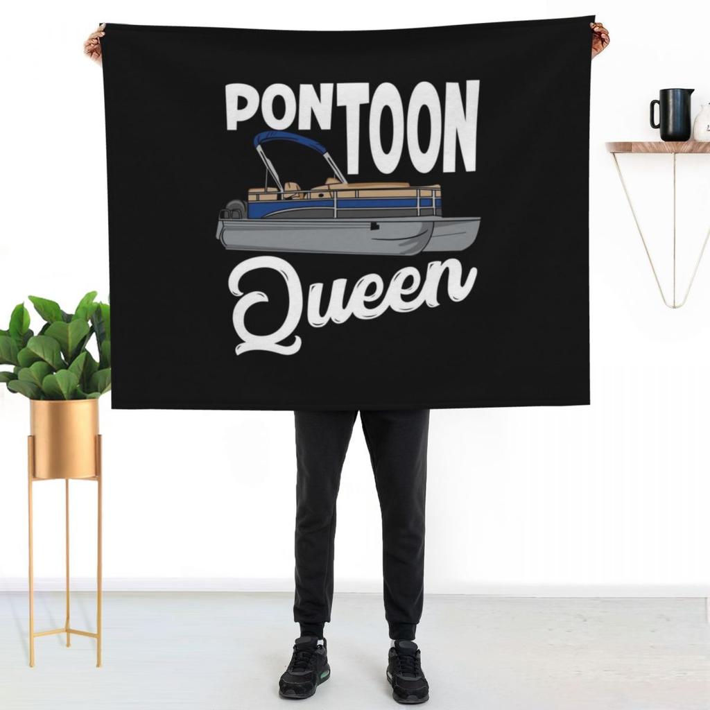 Pontoon Boat Gift Pontoon Queen Throw Blanket Warm Winter Beds Sleeping Bag Sofa Throw For Babies Anime Blankets