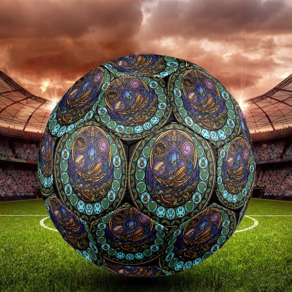 Insect Glass Round Football Size 5 Adult Ball Suitable for Training Matches and Outdoor Team.
