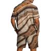 Men's Casual Lightweight Breathable Short-Sleeve Shirt And Shorts Set
