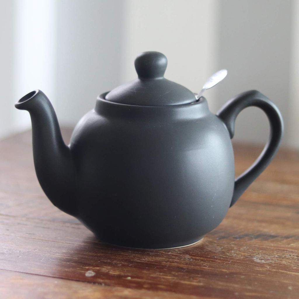 London Pottery Matte Black Teapot, 2 Cups, 550ml, British Brand, Tea