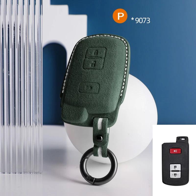 

Car Key Case Cover Keychain For Toyota Tacoma Land Cruise Prius V 4Runner Auris Camry RAV4 Avalon Yaris Verso 2/3 Buttons Suede