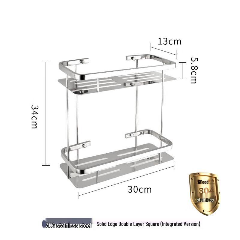 OIMG Stainless Steel Wall-Mounted Corner Storage Rack