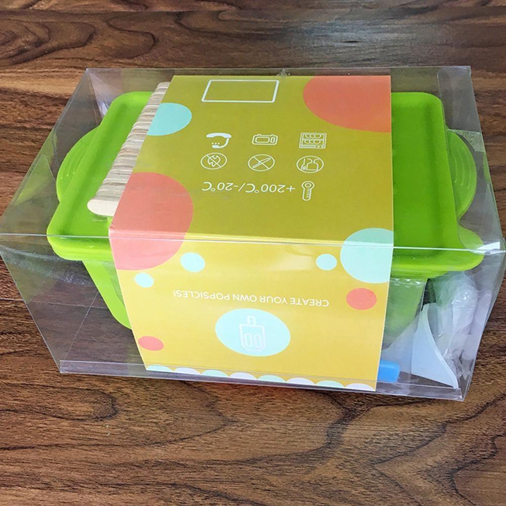 Sada formiček na nanuky 12 dutinkových domácích forem na led Silikonové formy do mrazáku s 50 tyčinkami na nanuky 50 sáčků na nanuky 50 vázací trychtýř a štětec