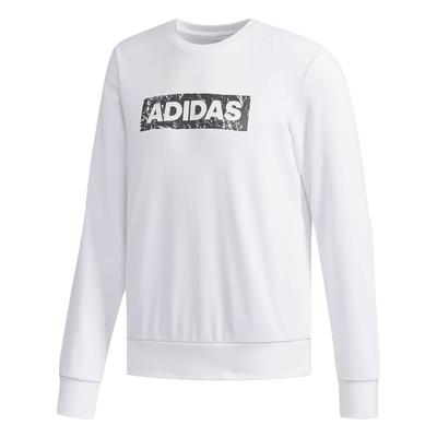 Adidas Warm Sports Comfortable Casual Crew Neck Long Sleeve Sweatshirt Men Sweatshirt White DW4606