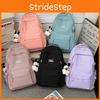 Simple Large Capacity Backpack With Solid Color And Letter Design Daily For