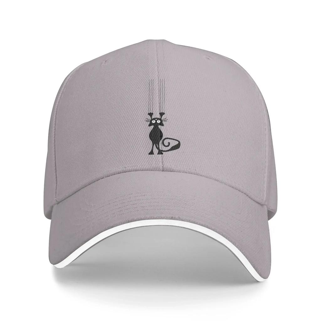 Black Cat Hanging On Baseball Cap  Stylish Trucker Hat Summer Female Male Outdoor Sports Baseball Caps