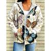 Zipper Splicing Fashion Loose Women's Casual Flower Print Hoodie Fashion Spring And Summer