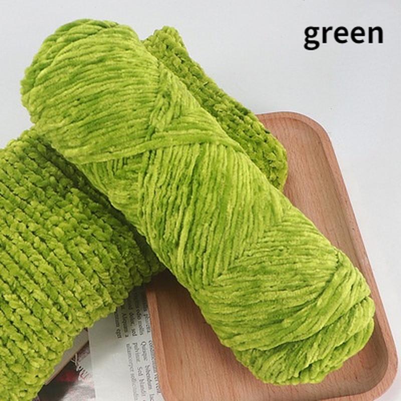 1Pc Chenille Yarn Velvet Yarn Texturized Polyester Blended Cotton Suggest Needle 4MM-5MM