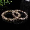 Natural Golden Rutilated Quartz Round Bead Bracelet - DIY Rutilated Quartz Beaded Jewelry