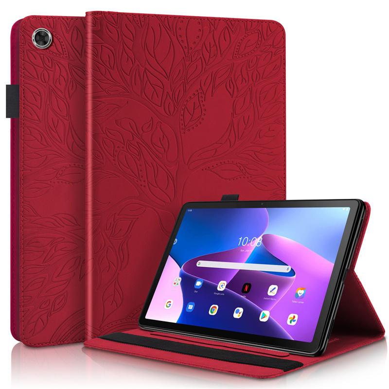 Θήκη Για Lenovo Tab 10.1 2025 Θήκη 10.1 ιντσών Ανάγλυφο Δέντρο Πορτοφολάκι Flip με Βάση Για Coque Lenovo Tab tb311fu tb311xu Θήκη