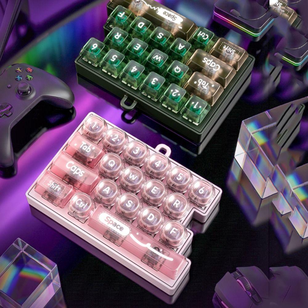 with LED Lights Glowing 19 Keyboard Keychain Portable Keyboard Pendant Bag Accessory