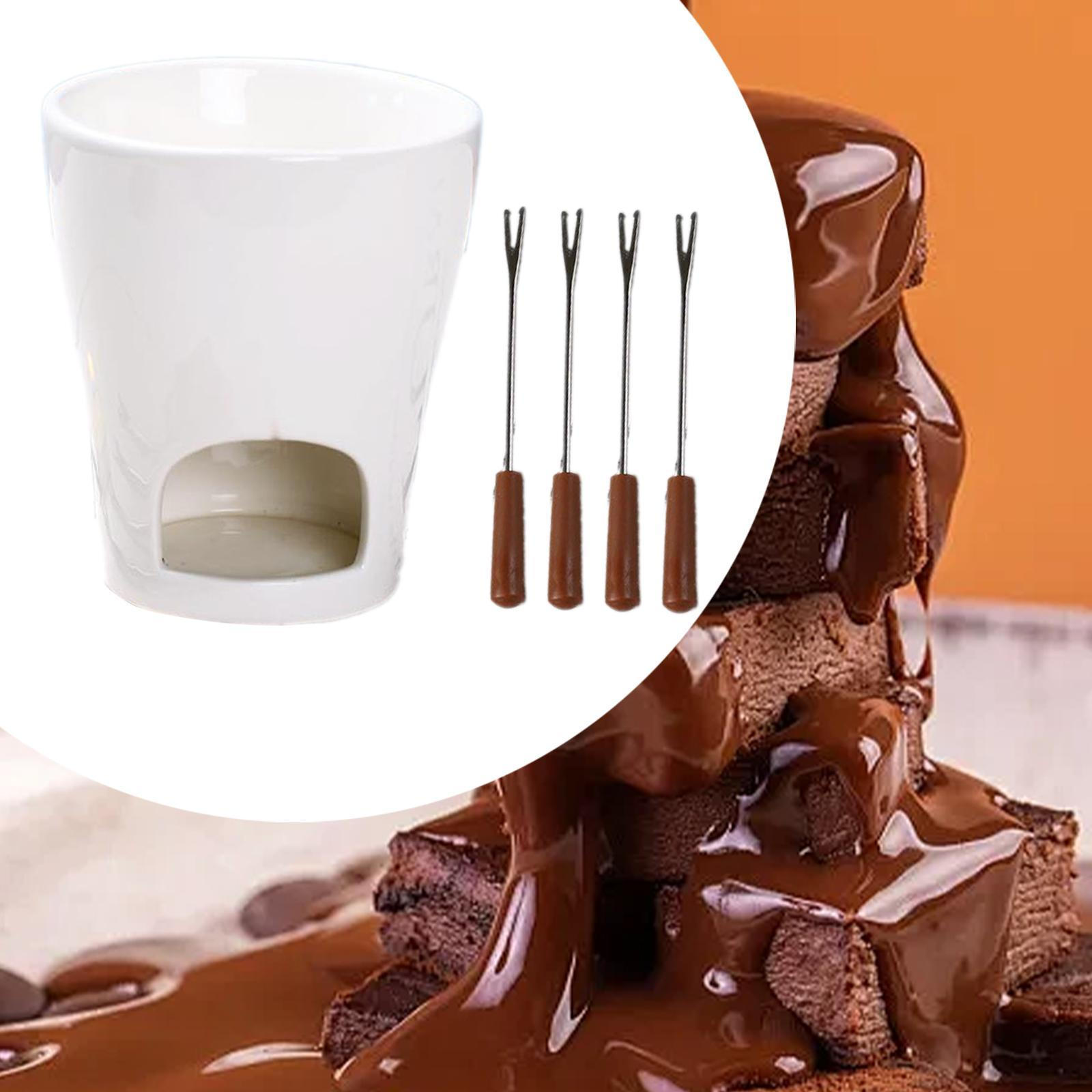 

Шоколадный фондю горшок растапливает чашу набор карамель столовая домашняя кухня десерт чай