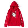 Mens Anime Hoodie Inspired By Demon Slayer Kamado Tanjirou Print Loose Fit Cotton Blend Winter Casual Sweatshirt