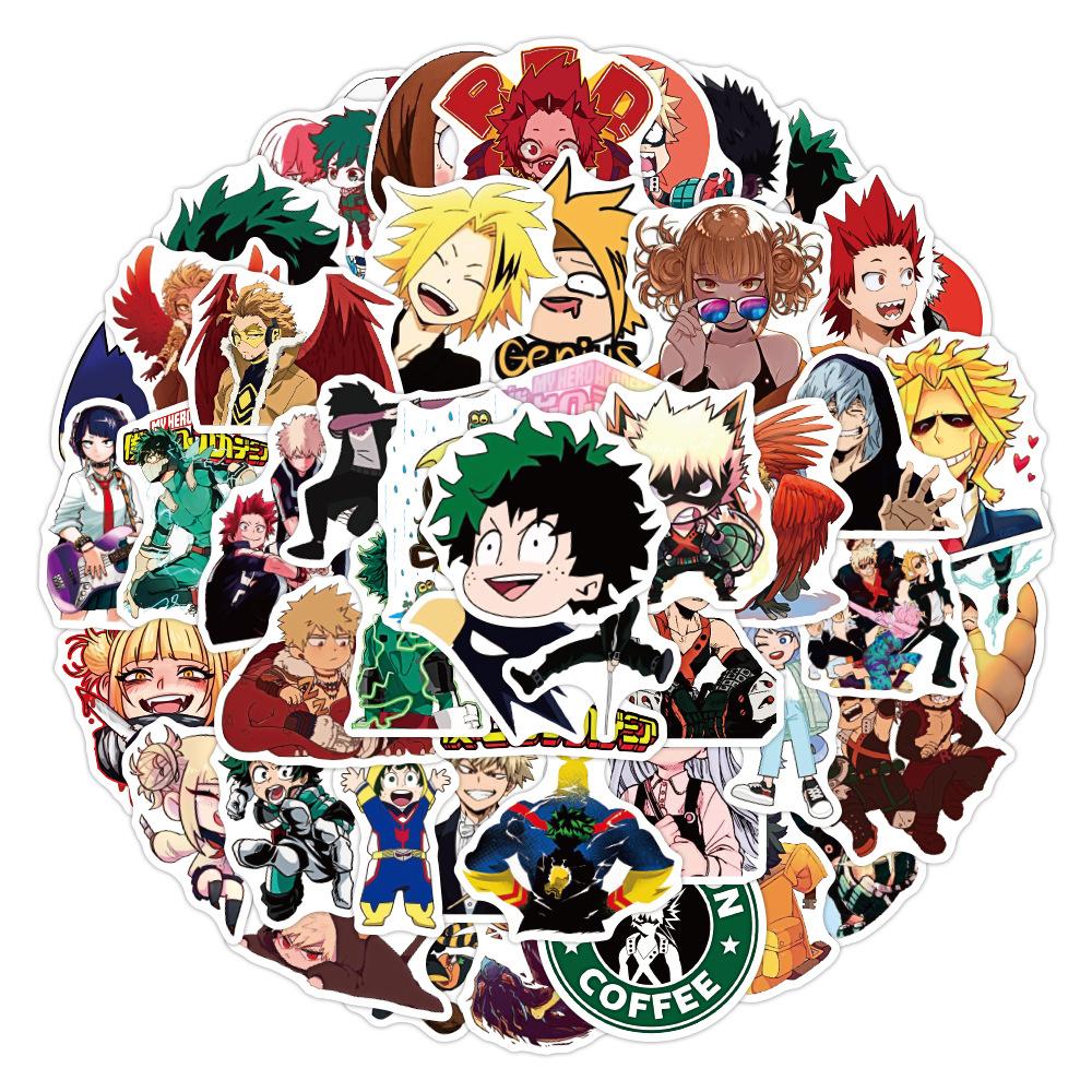 10/30/50pcs My Hero Academy Graffiti Stickers Cool Midoriya Izuku Cartoon Decals DIY Guitar Luggage Guitar Classic Anime Sticker
