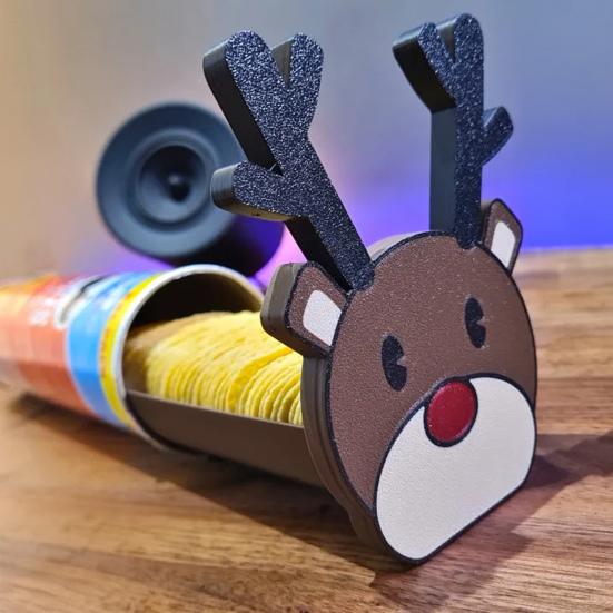 Potato Chip Holder Chips Slider Tray with Functional Lid Reusable Chip Dispenser No More Broken Chips Slider for Chips Cans