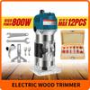 800W High Power Electric Wood Trimmer Handheld Engraving Slotting Router Portable Woodworking Power Tool