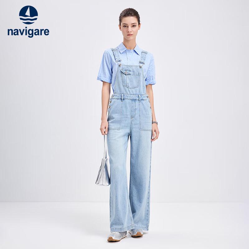 

Navigare Women s Straight-Leg Denim Overalls 2322575504 M