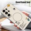 Magnetic For Magsafe Case For Samsung Galaxy S26 Ultra S25 Edge S24 Plus S23 FE S22 A54 A55 A56 5G Hanging Astronaut Pattern Matte Cover