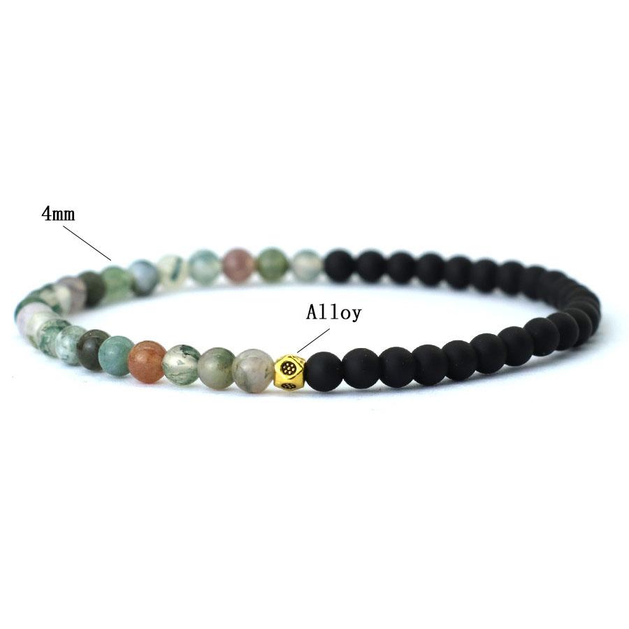 New 4mm Beads Mens Bracelet Bicolor YinYang Strand Braslet Festival Accessories Natural Picasso Tiger Eyes Stone Braclet Pulsera