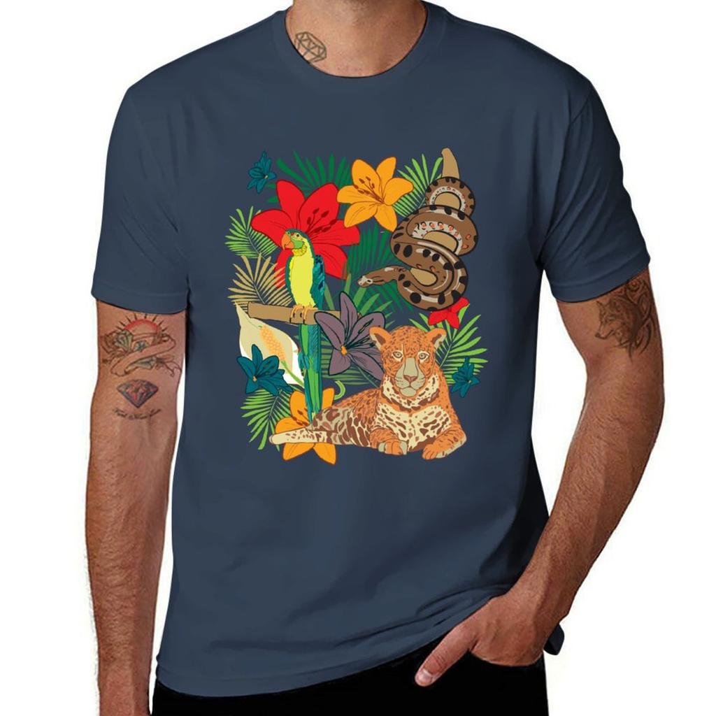 Wild Jungle animals of Amazonia TShirt Big Size Loose Fit Tee Shirt