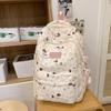 College Style Backpack Puppy Pattern Schoolbag Junior High School Student Book Bag