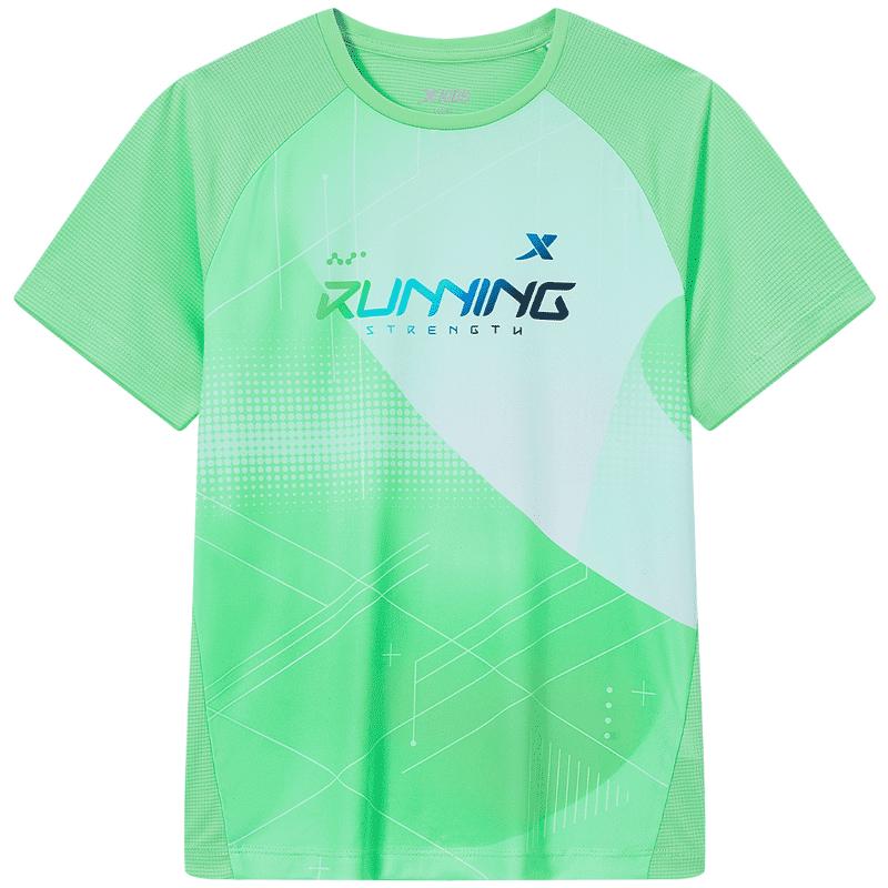 XTEP Kids Gradient Print Quick-Dry Short-Sleeve T-Shirt 170