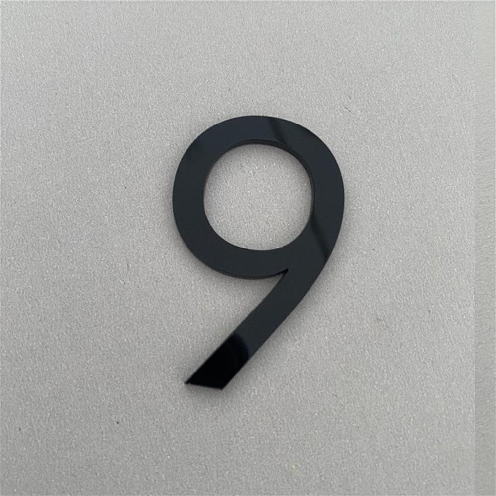 3D Self-adhesive Waterproof Plating House Number 0 To 9 Modern Gold Digits House Number Door Plate Address Outdoor Door Number