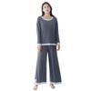 Kyonuza Long Sleeve Loose Fit Rayon Pajamas Solid Perfect for and All Size L Women's Set, Color, Elegant, Cute, Simple, Skin-Friendly, Breathable,