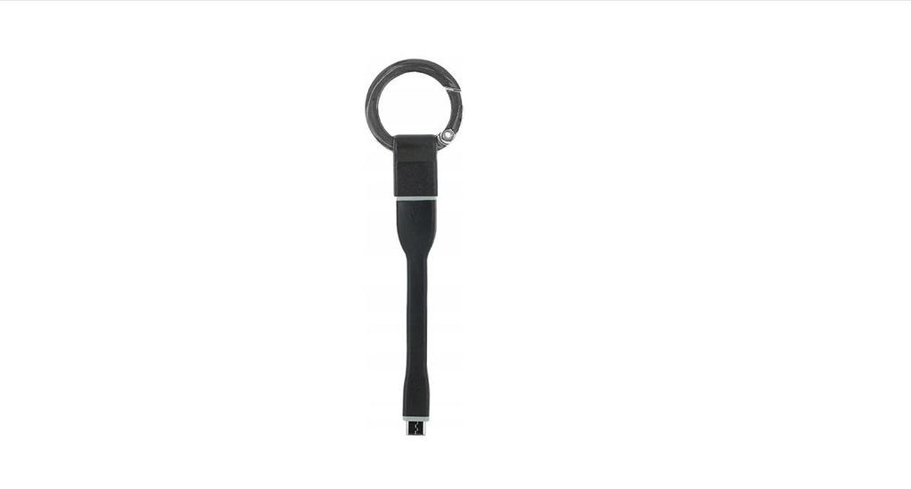 Bigben KEYRINGCABLEMICB - kabel ze złączem micro USB i brelokiem do kluczy 2,1A, czarny, BigBen