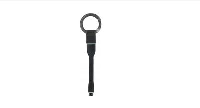 BIGBEN KEYRINGCABLEMICB - Cable with Micro USB Connector and Keyring 2.1A, Black, BigBen