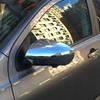 For Nissan Qashqai 2007-2013 Car Sticker Rearview Side Mirror Cover Wing Cap Exterior Door Rear View Case Trim Housing Silver