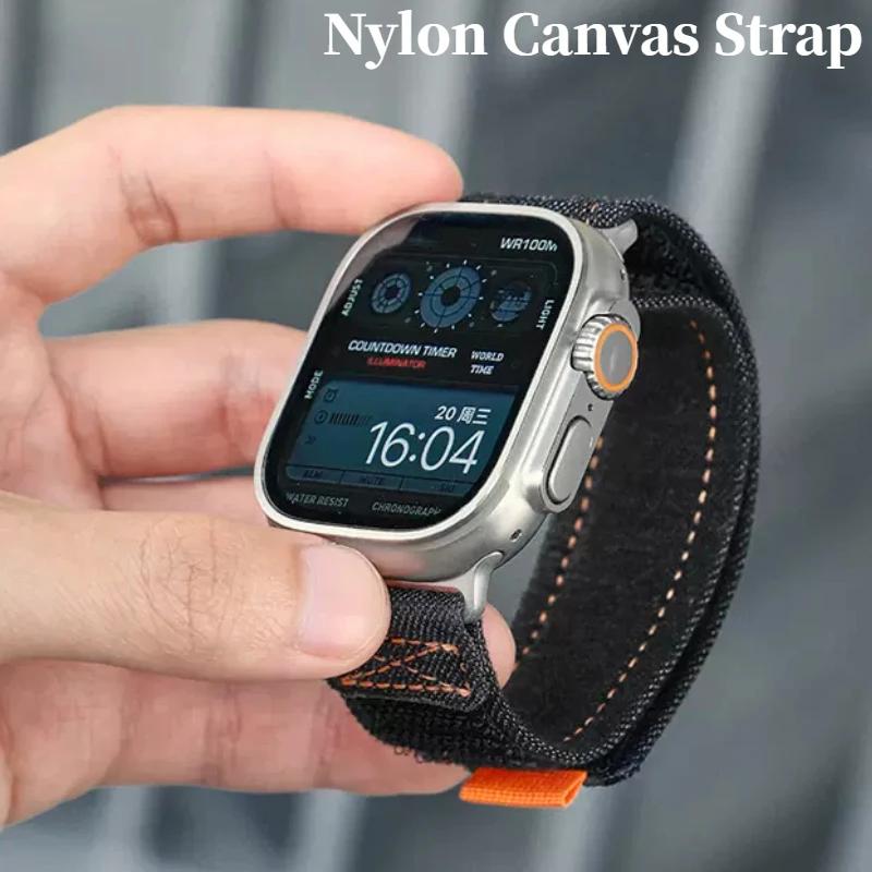 Cinturino in Tela di Nylon per Apple Watch Ultra 3 2 49mm Serie 11 10 42mm 46mm Cinturino Braccialetto IWatch 6 5 9 8 7 6 5 4 SE 44mm 45mm 41mm
