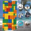Funny Toy Bricks Beach Towel for Kids Boys, Colorful Pattern Flat Print, Yoga Fitness Camping Picnic Mat, Birthday Gift Idea