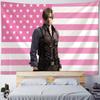 VIKAMA Pink American Flag Style Game Character Tapestry Trendy And Personal Decor Suitable For Bedrooms And Gaming Rooms