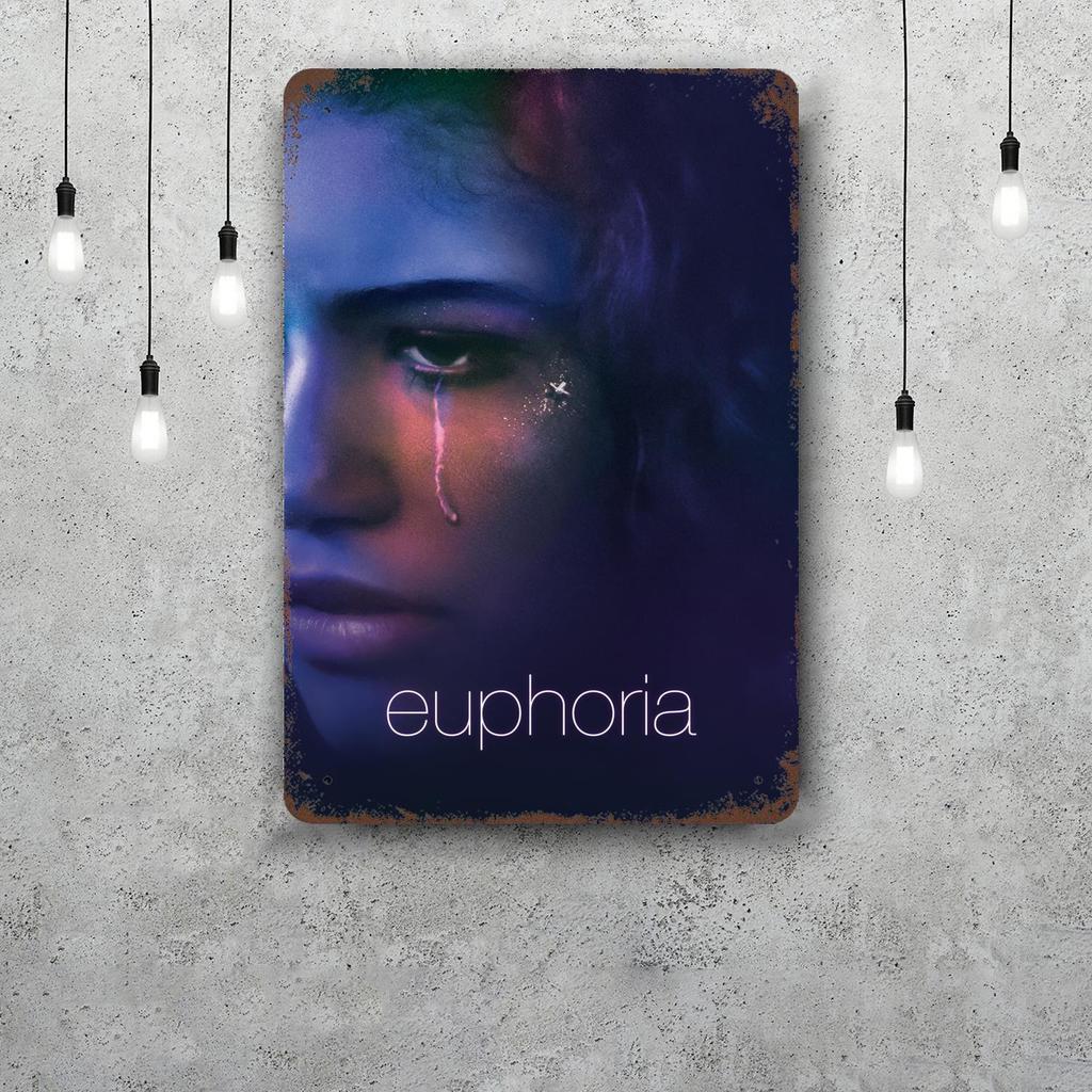 euphoria TV drama Decor Poster Vintage Tin Sign Metal Sign Decorative Plaque for Pub Bar Man Cave Club Wall Decoration