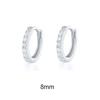 1 Pair Minimal Exquisite Hoop Crystal Zirconia Small Huggie Thin Cartilage Earring For Women Helix Tragus Piercing Zircon