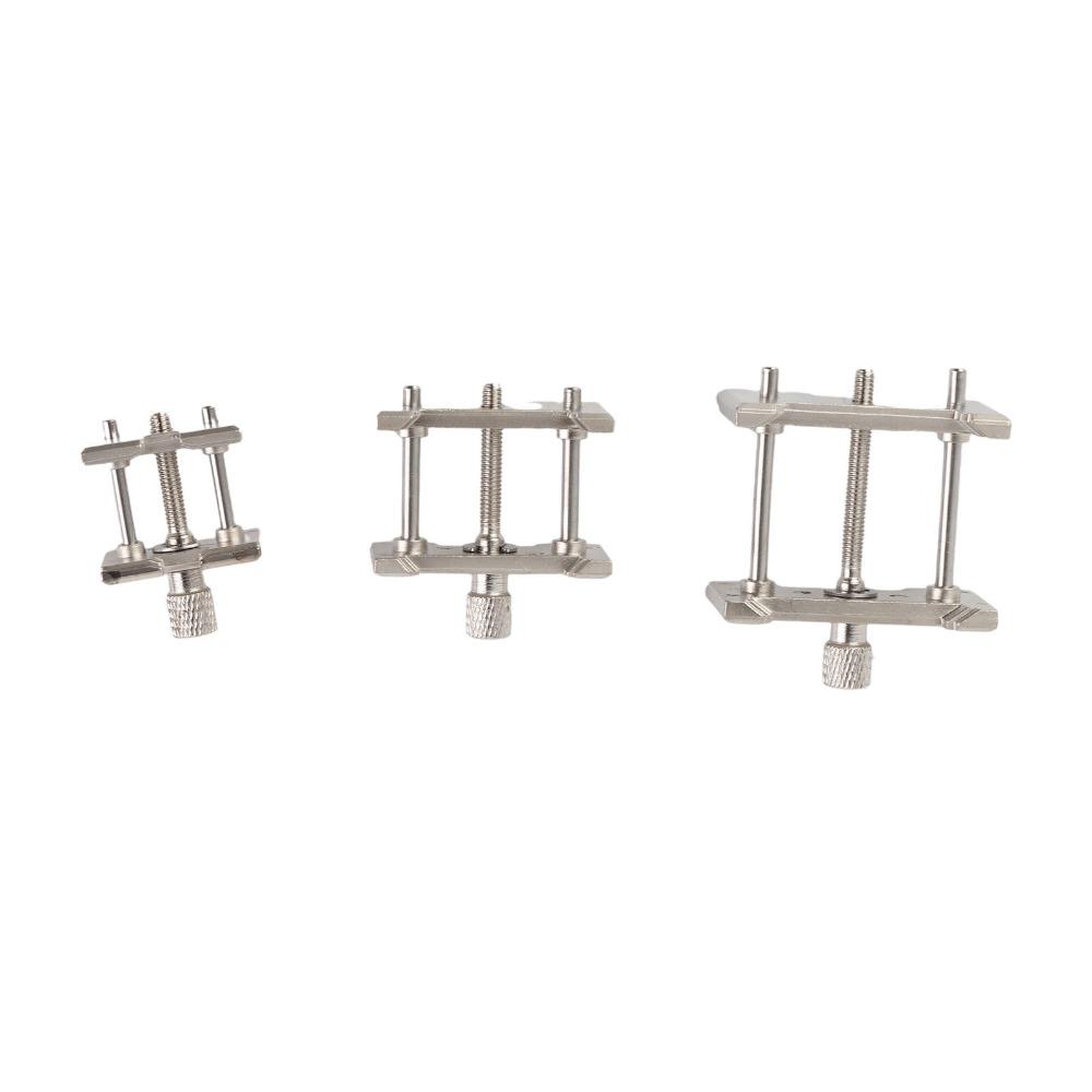 3pcs Silver Watch Movement Holder Metal Material Movement Fixed Base  Watch Repair